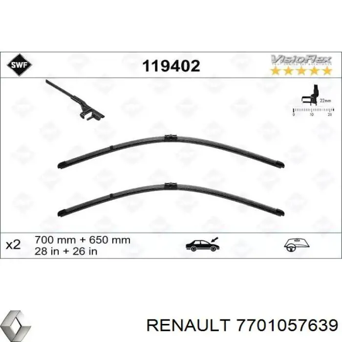  Renault (RVI) 7701057639 цена, от 4.54 USD