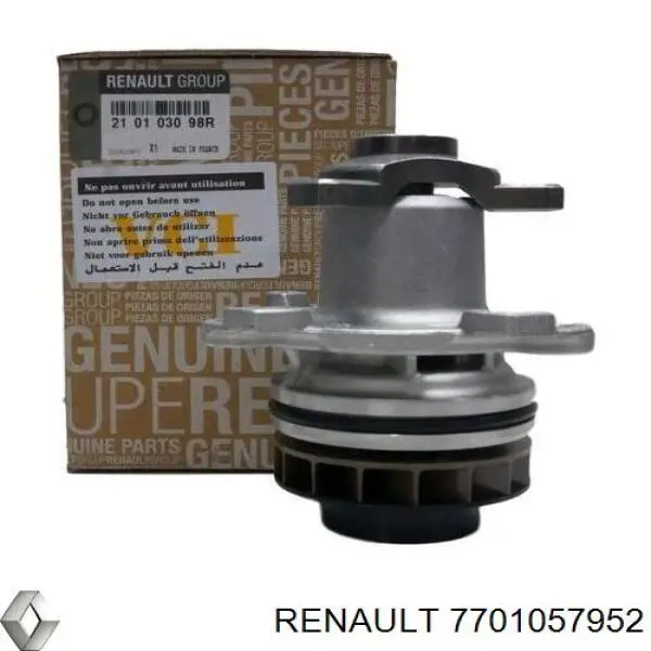 Водяной насос Renault (RVI) 7701057952