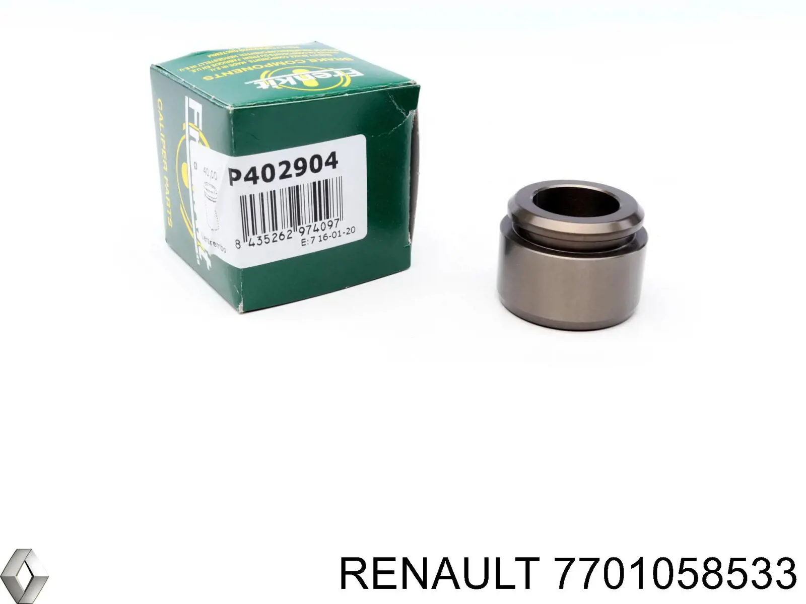 Суппорт тормозной передний левый 7701058533 Renault (RVI)