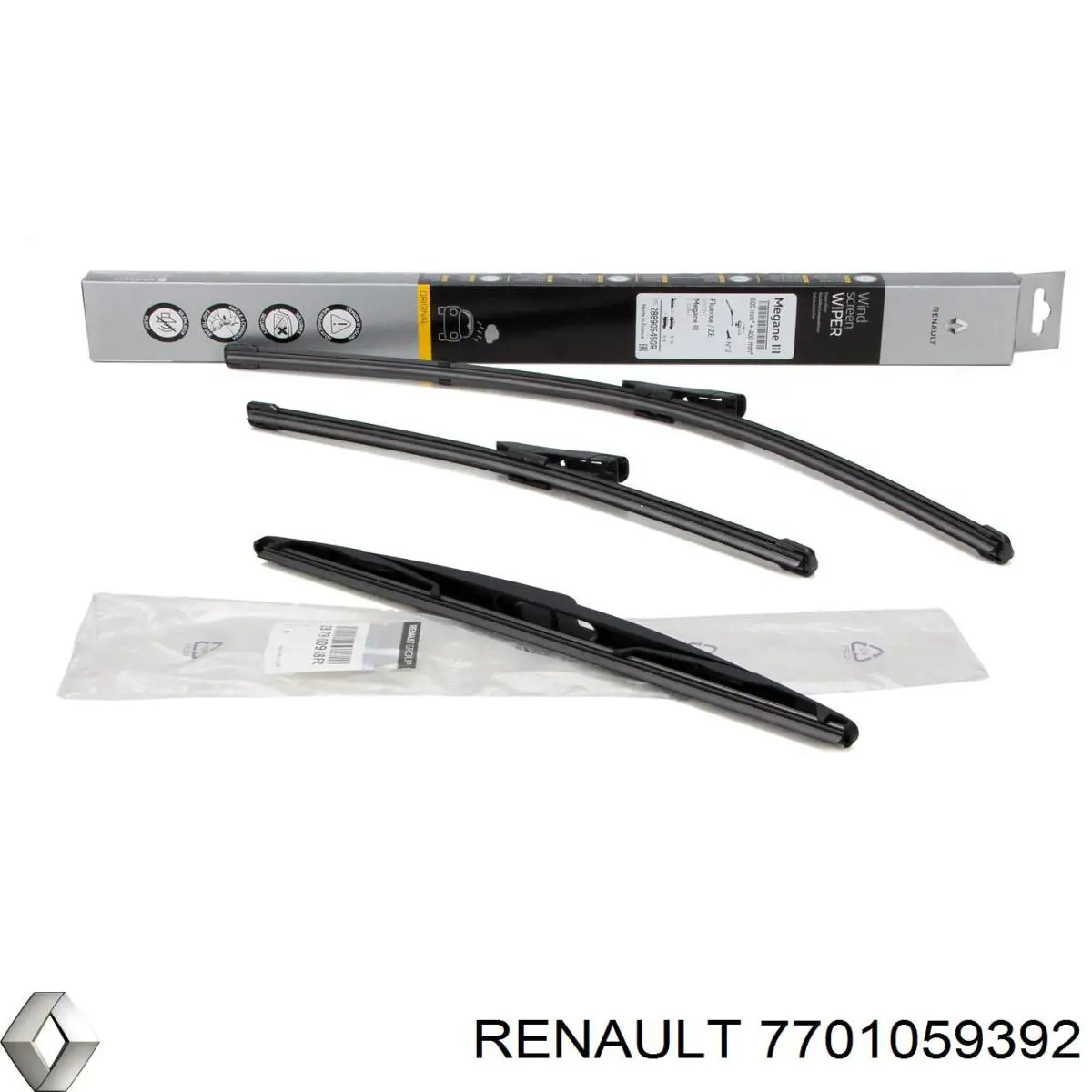 Поводок дворника заднего стекла Renault (RVI) 7701059392