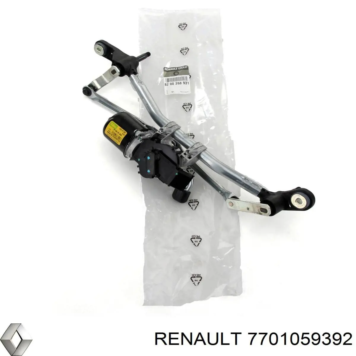 Рычаг-поводок стеклоочистителя заднего стекла 7701059392 Renault (RVI)