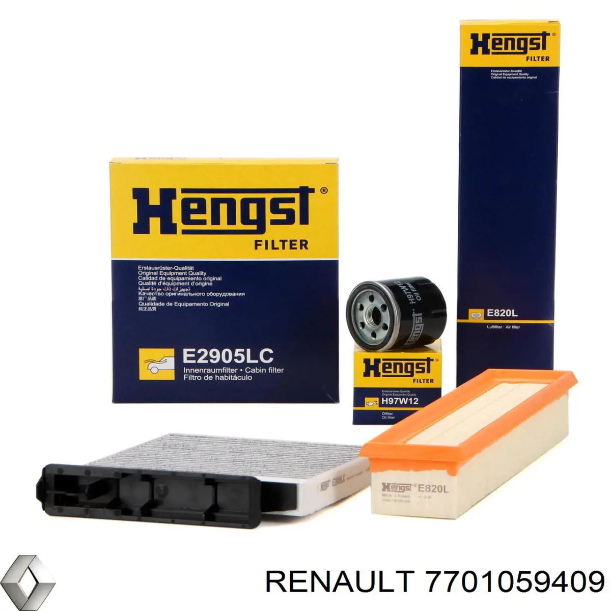 Воздушный фильтр 7701059409 Renault (RVI)
