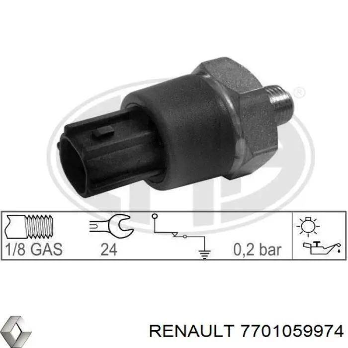 7701059974 Renault (RVI) датчик давления масла