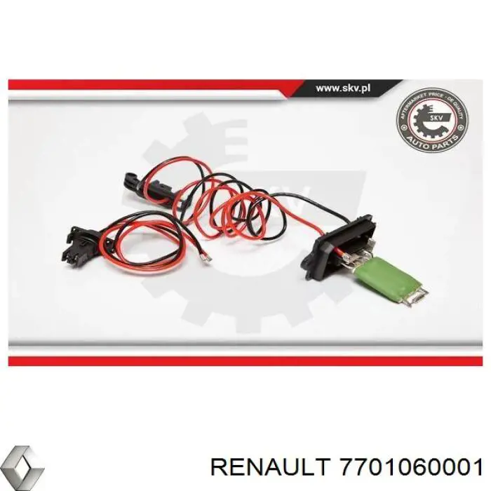 7701060001 Renault (RVI) резистор (сопротивление вентилятора печки (отопителя салона))