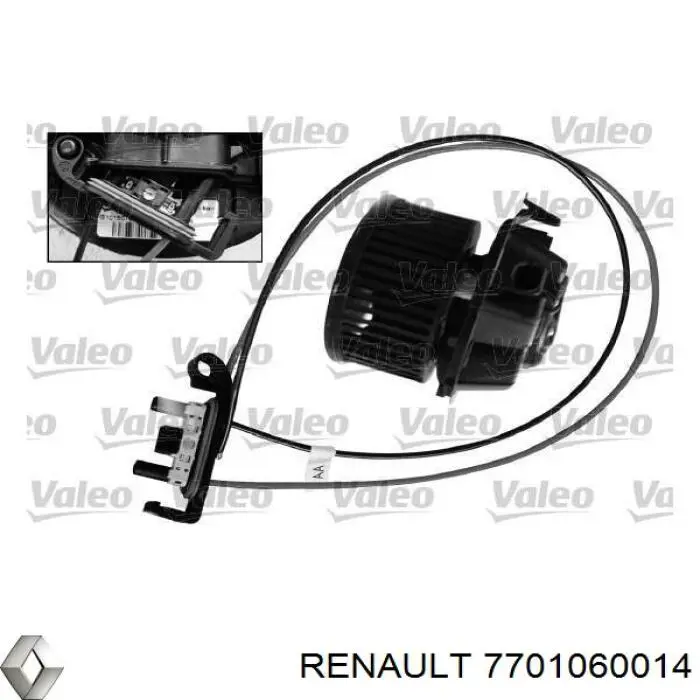 Мотор вентилятора печки (отопителя салона) Renault (RVI) 7701060014 цена, от 60.09 USD