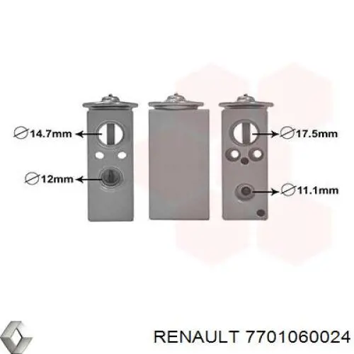 Клапан расширительный Renault (RVI) 7701060024 цена, от 8.40 USD