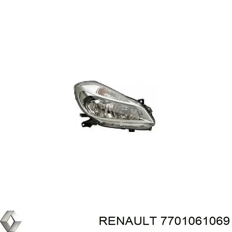 Правая фара 7701061069 Renault (RVI)