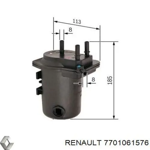 Купить 7701061576 Renault (RVI) Фильтр-отстойник топлива грубой очистки