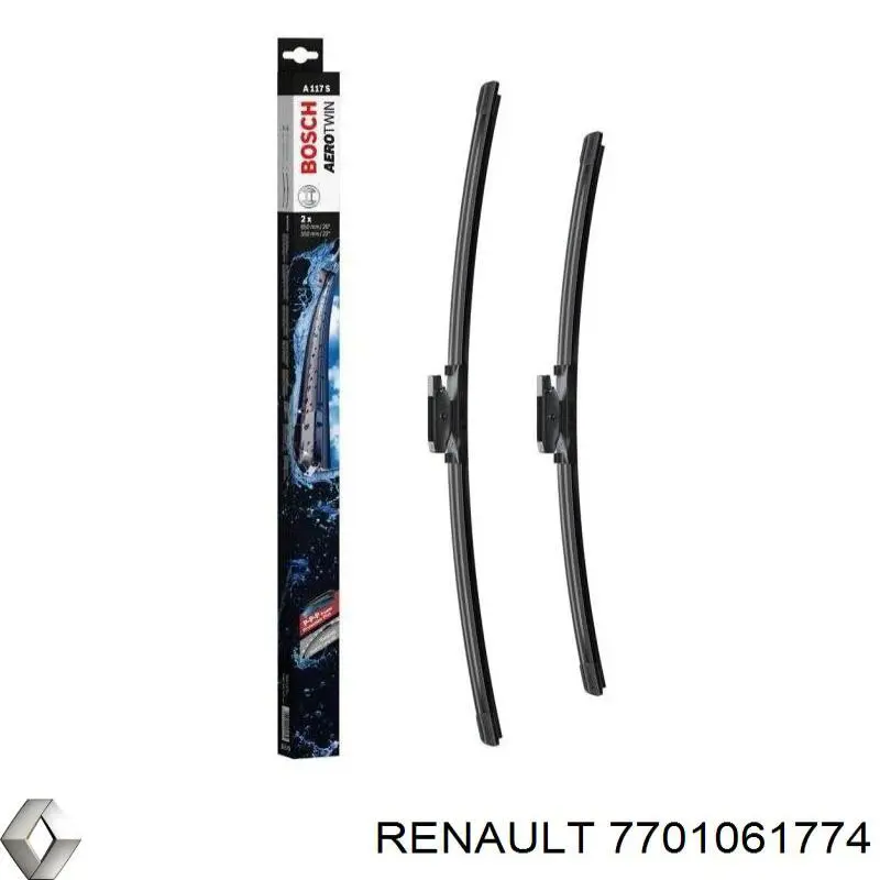 Щетки стеклоочистителя 7701061774 Renault (RVI)