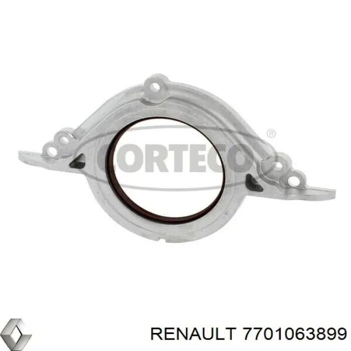 Сальник коленвала двигателя задний 7701063899 Renault (RVI)