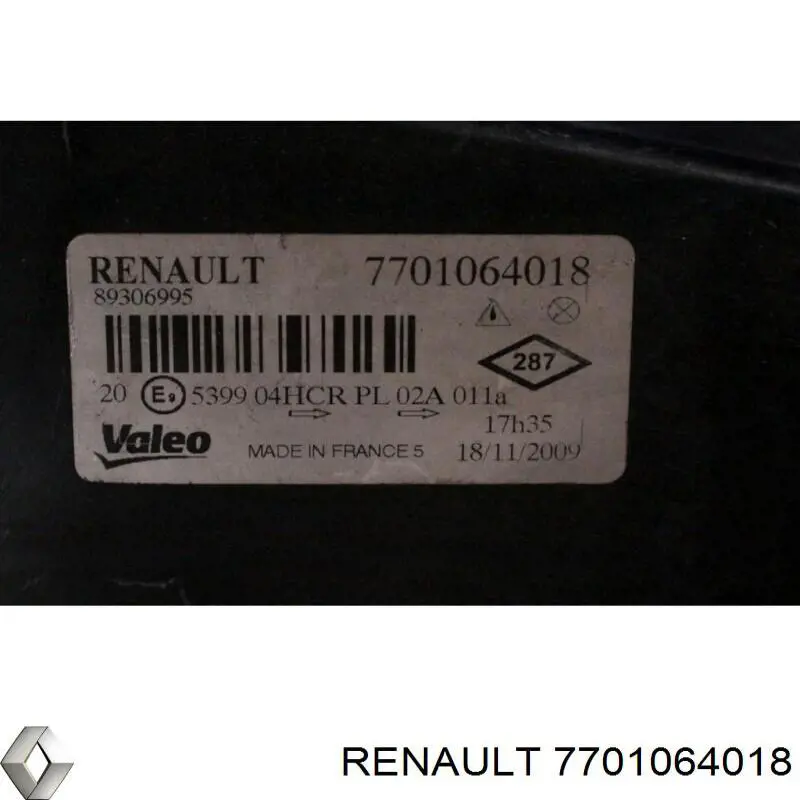 Купить 7701064018 Renault (RVI) Фара левая передняя