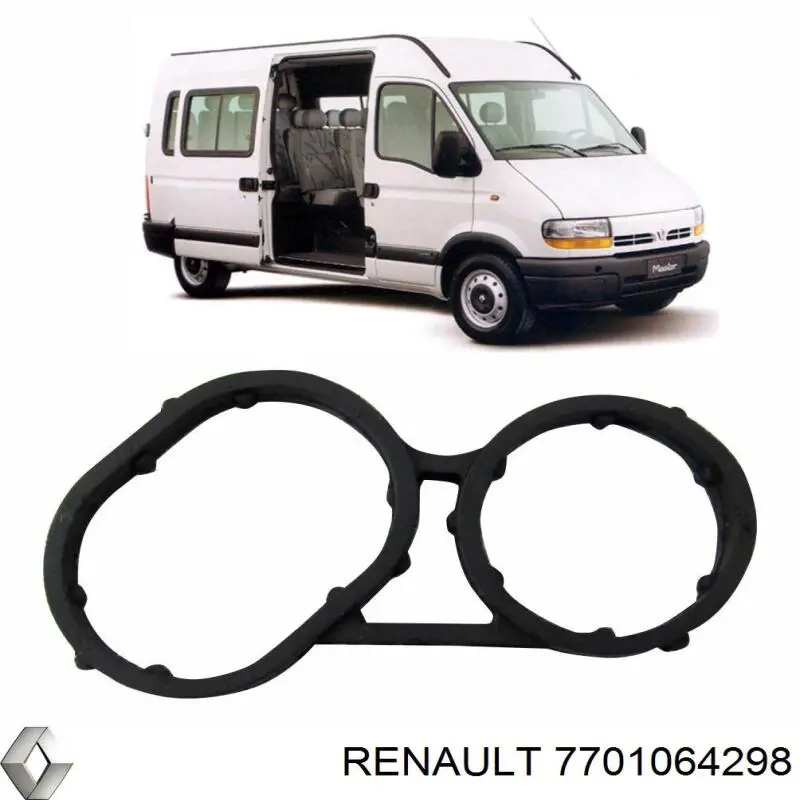 Прокладка масляного фильтра 7701064298 Renault (RVI)