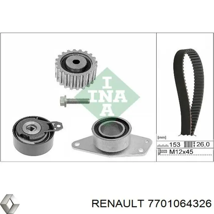 7701064326 Renault (RVI) Ремень двигателя