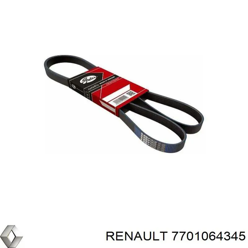 Клиновый ремень Renault (RVI) 7701064345 цена, от 5.19 USD