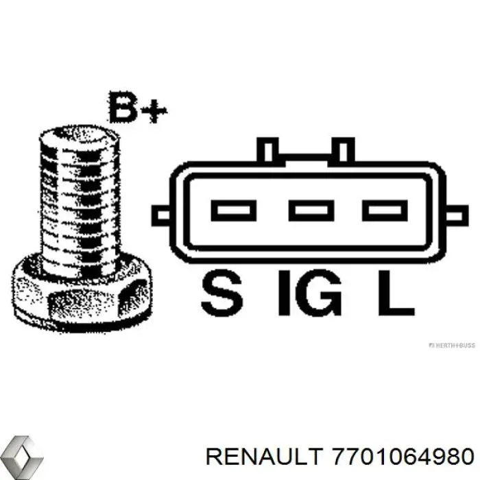 7701064980 Renault (RVI) gerador