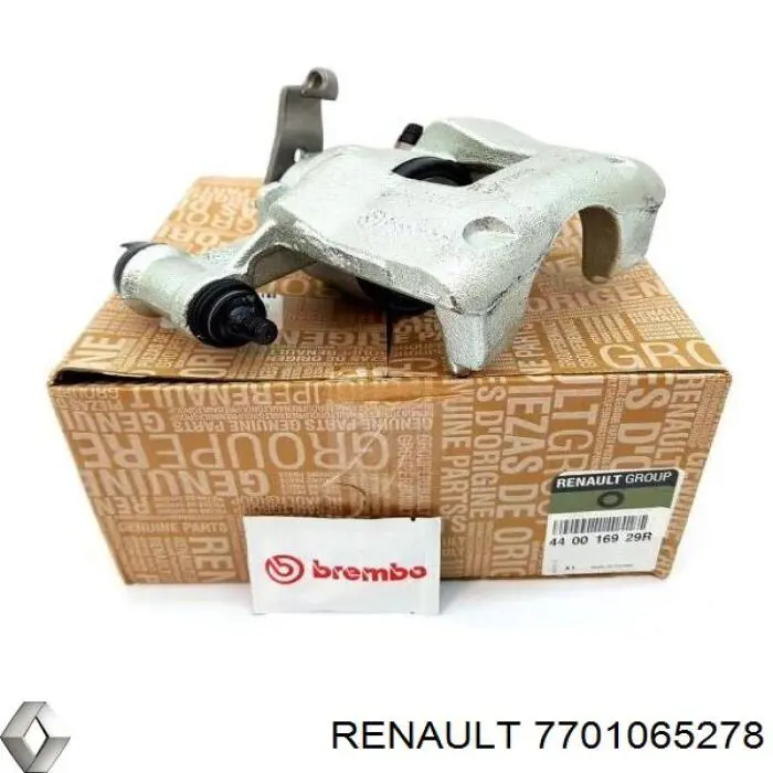 Суппорт тормозной передний левый 7701065278 Renault (RVI)