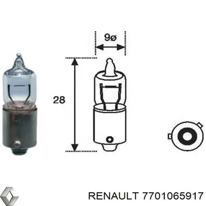 Лампочка переднего габарита на Renault Scenic II 