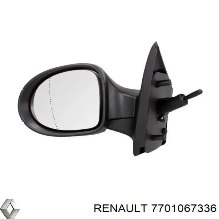 7701067336 Renault (RVI) зеркальный элемент зеркала заднего вида левого