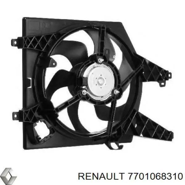 Электровентилятор охлаждения в сборе Renault (RVI) 7701068310 цена, от 50.68 USD