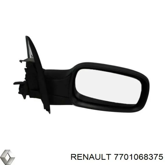 Правое боковое зеркало 7701068375 Renault (RVI)