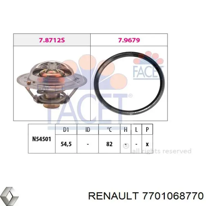 7701068770 Renault (RVI) термостат