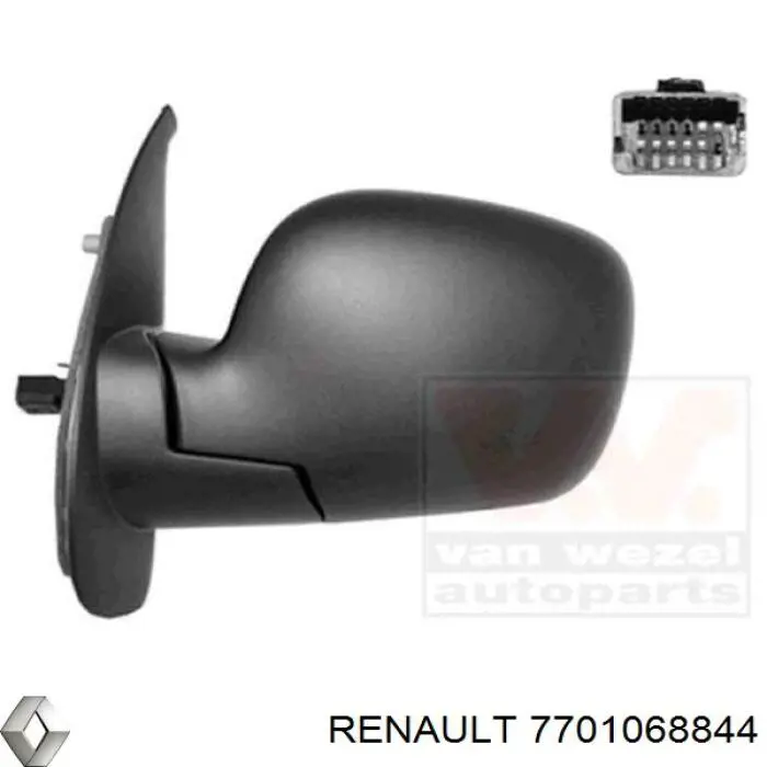 7701068844 Renault (RVI) накладка (крышка зеркала заднего вида левая)