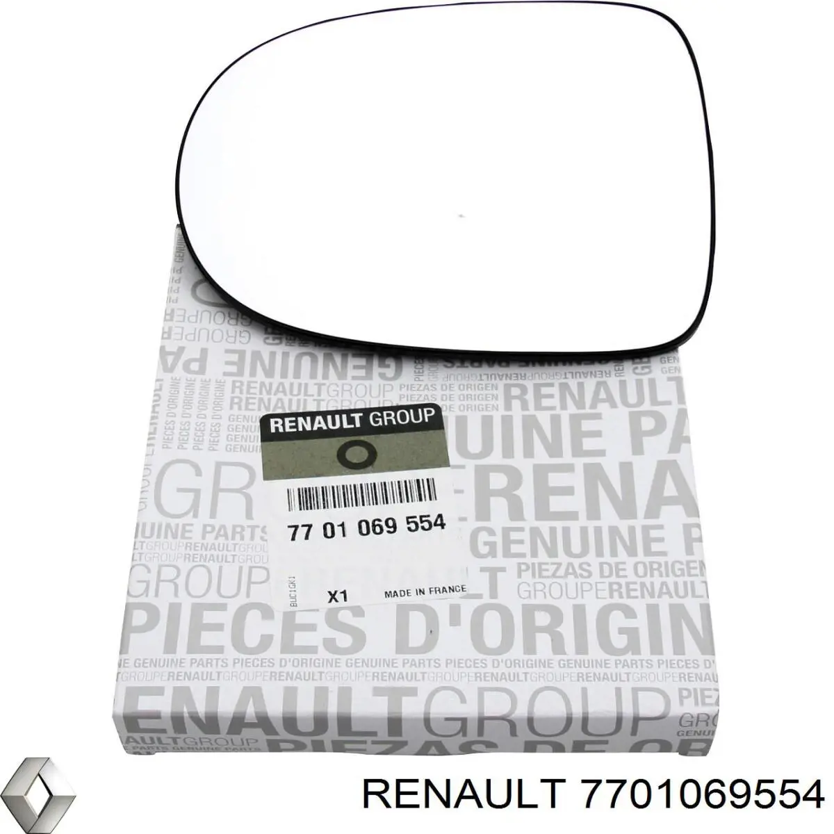 7701069554 Renault (RVI) зеркальный элемент зеркала заднего вида