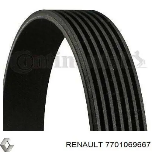 Клиновый ремень Renault (RVI) 7701069667 цена, от 13.95 USD