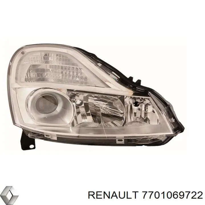 Фара правая 7701069722 Renault (RVI)