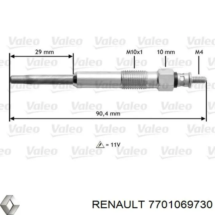7701069730 Renault (RVI) Свечи накаливания
