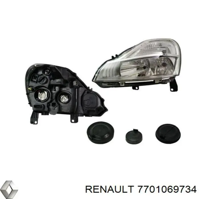 Фара левая Renault (RVI) 7701069734
