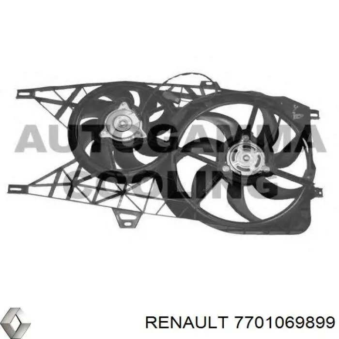Ventilador (roda de aletas) do radiador de esfriamento para Opel Vivaro (F7)