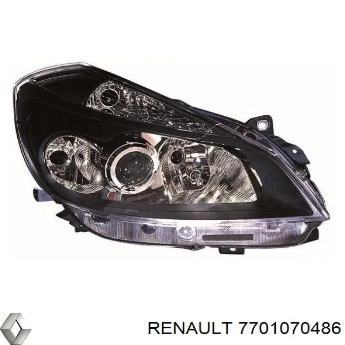 Фара правая 7701070486 Renault (RVI)