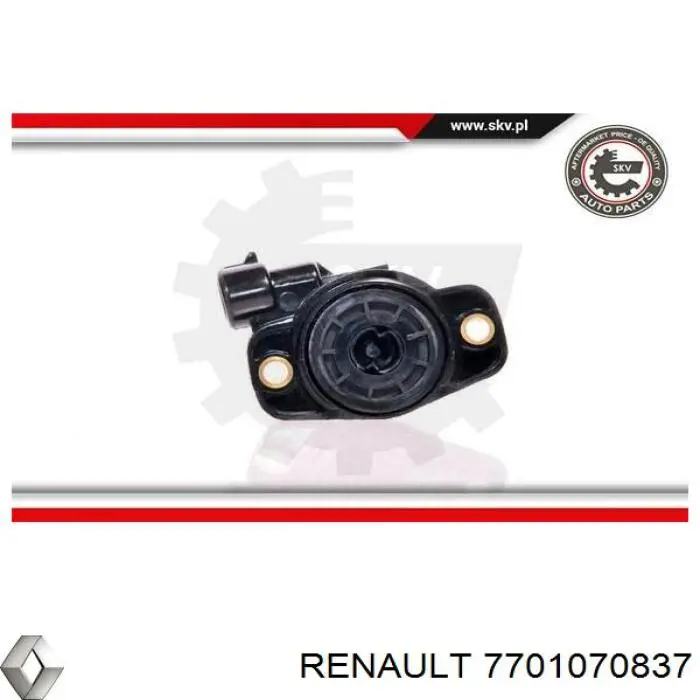 7701070837 Renault (RVI) датчик положения дроссельной заслонки (потенциометр)