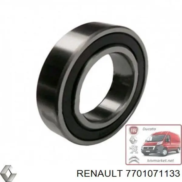 Подвесной подшипник передней полуоси 7701071133 Renault (RVI)