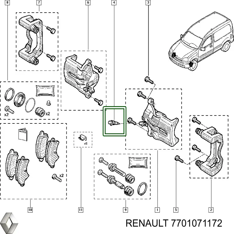Купить 7701071172 Renault (RVI) Цилиндр тормозной колесный
