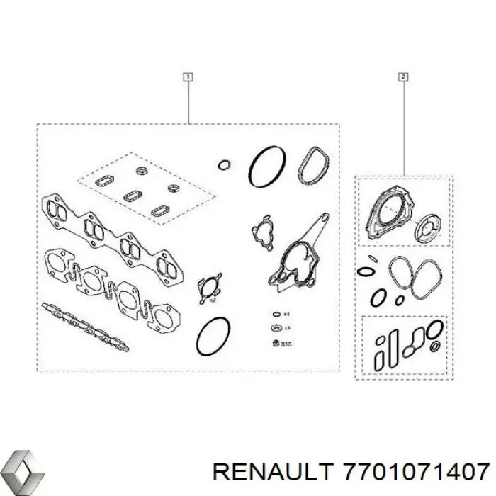 7701071407 Renault (RVI) vedante de termostato