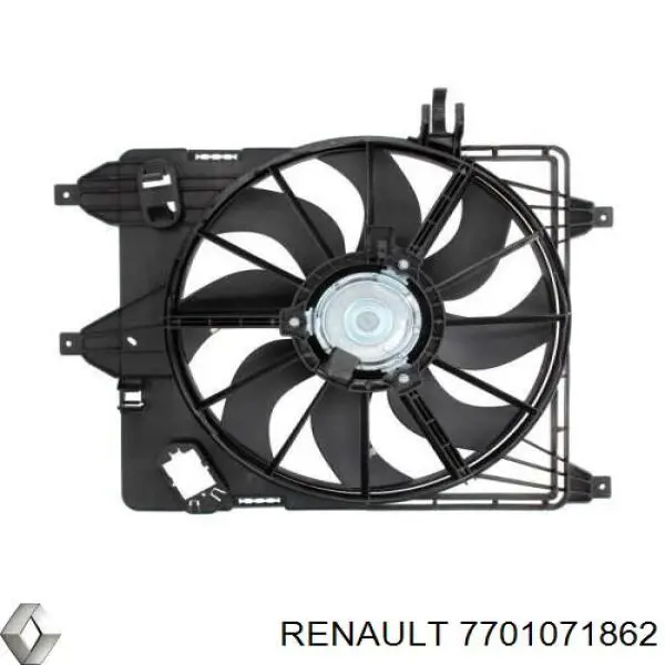 Электровентилятор охлаждения в сборе (мотор+крыльчатка) Renault (RVI) 7701071862