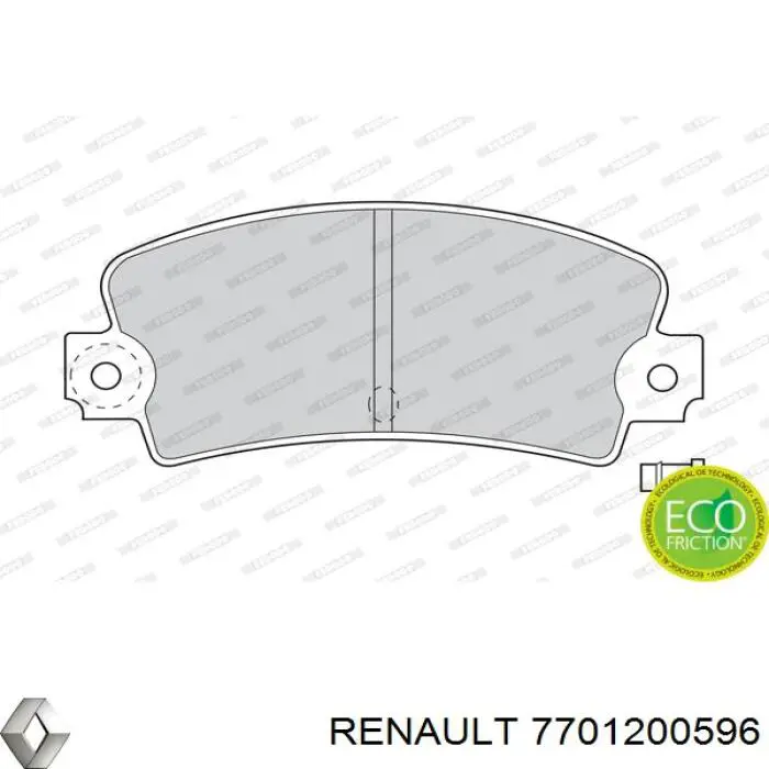 7701200596 Renault (RVI) задние тормозные колодки