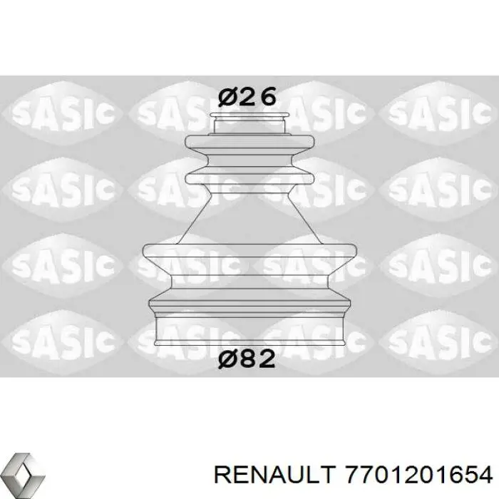 Пыльник шарнира угловых скоростей внутренний передний Renault (RVI) 7701201654 цена, от 6.49 USD