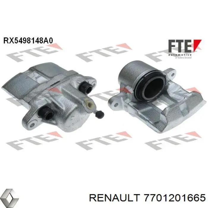 Суппорт тормозной передний правый 7701201665 Renault (RVI)