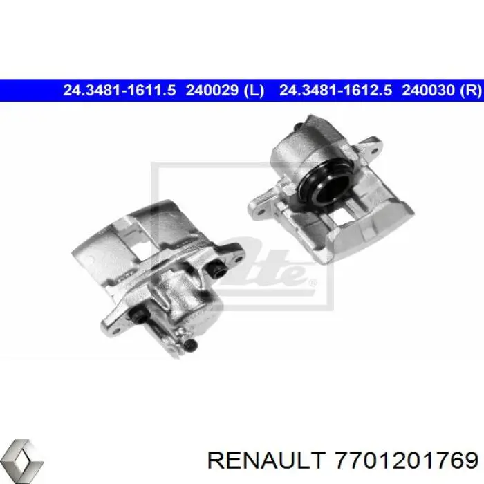 7701201769 Renault (RVI) суппорт тормозной передний левый