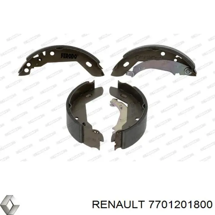 Задние барабанные колодки 7701201800 Renault (RVI)