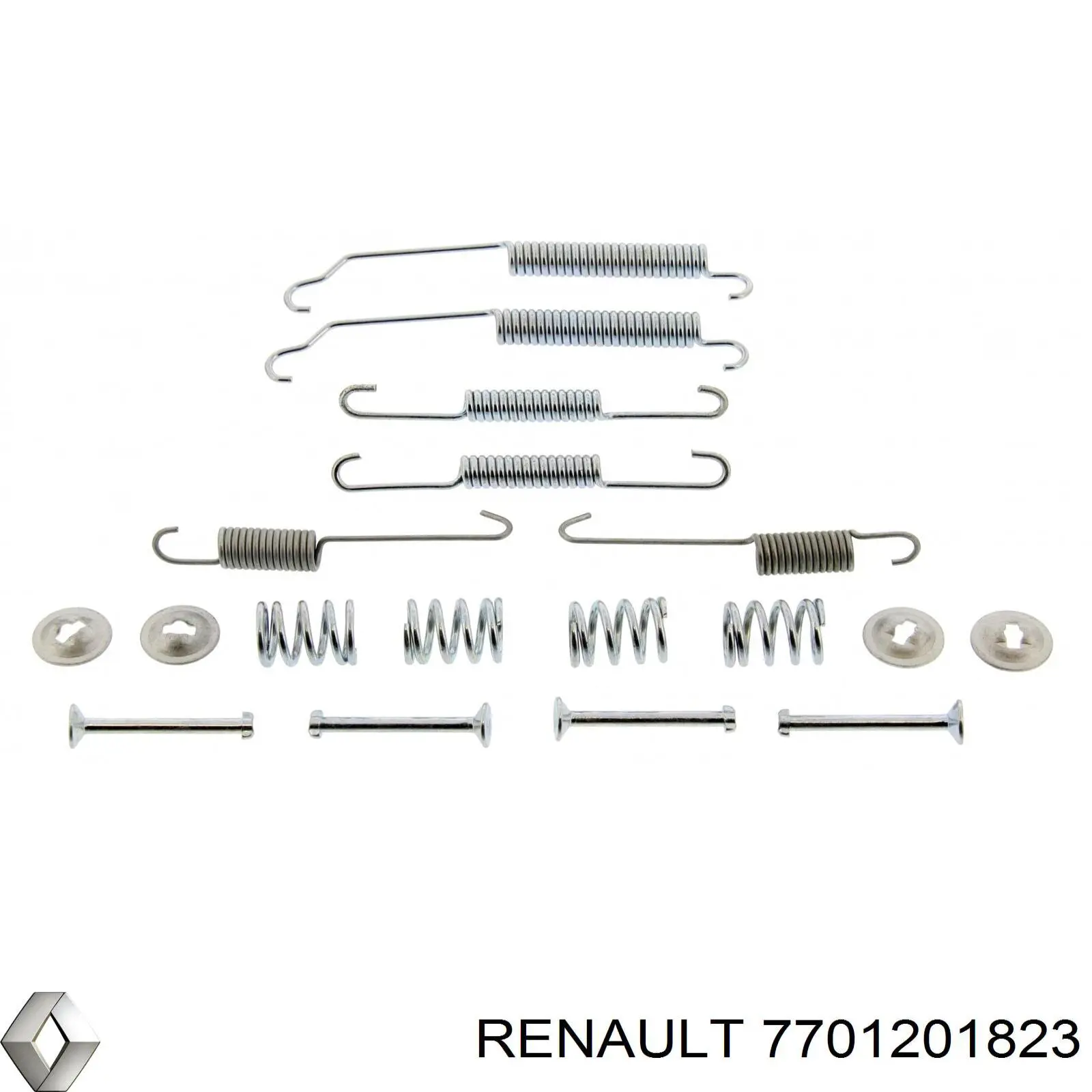 Монтажный комплект задних барабанных колодок 7701201823 Renault (RVI)