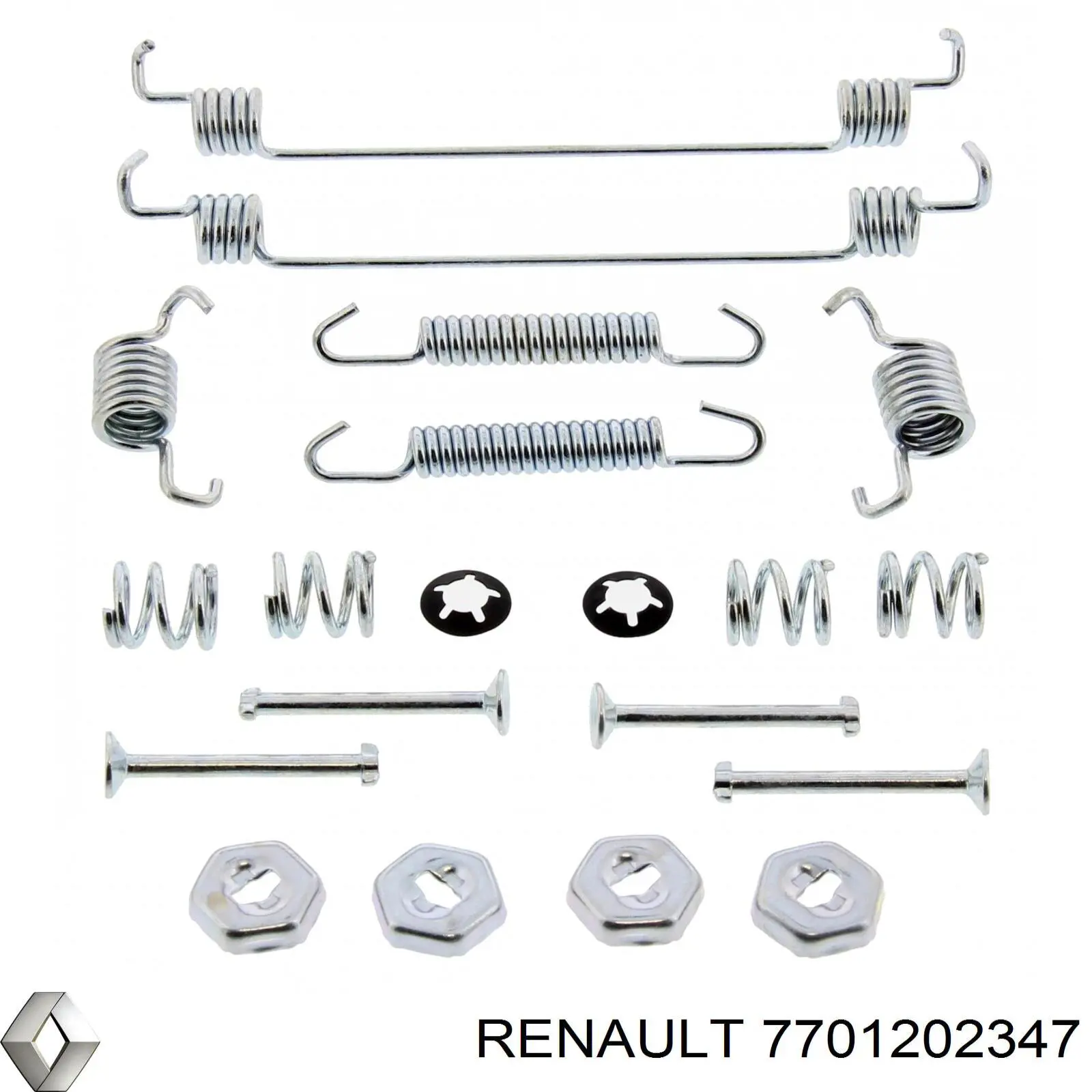 Установочный комплект задних барабанных колодок Renault (RVI) 7701202347 цена, от 6.42 USD