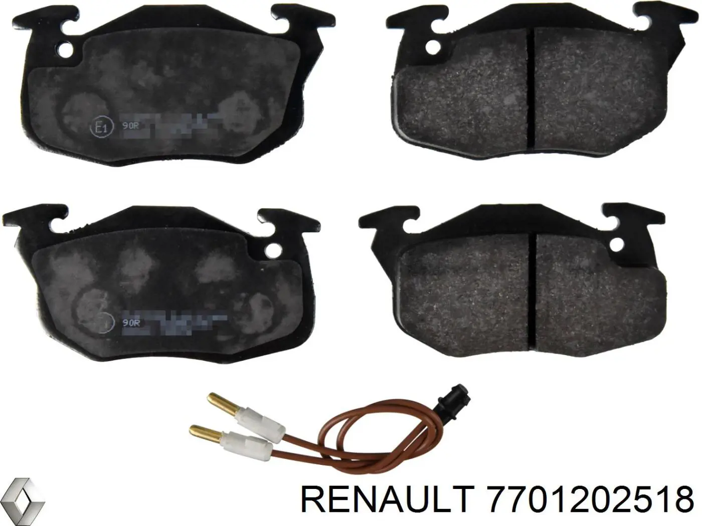 Передние тормозные колодки 7701202518 Renault (RVI)