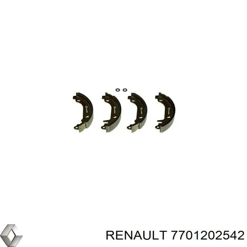 7701202542 Renault (RVI) колодки тормозные задние барабанные