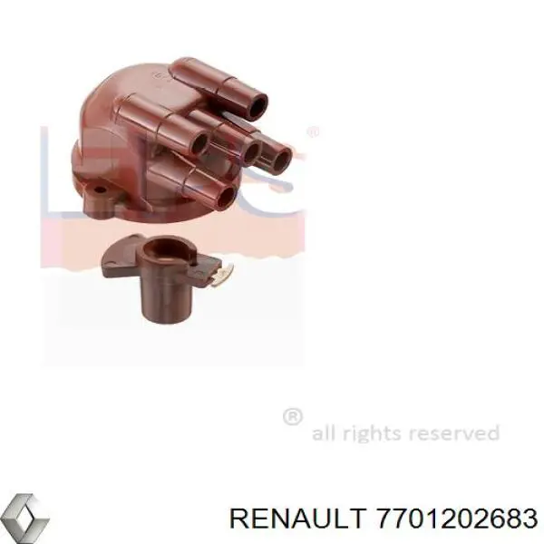 Крышка распределителя зажигания (трамблера) 7701202683 Renault (RVI)