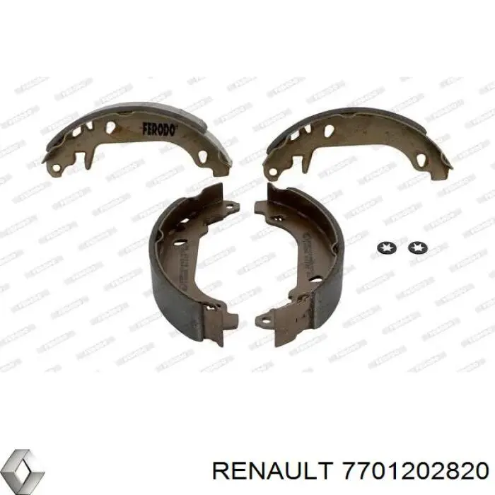 7701202820 Renault (RVI) колодки тормозные задние барабанные