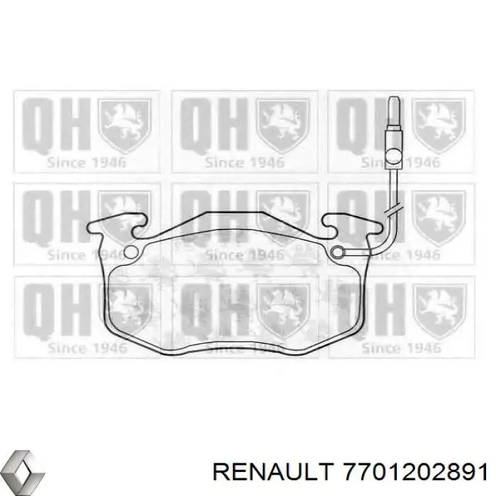 Колодки Renault (RVI) 7701202891 цена, от 13.84 USD